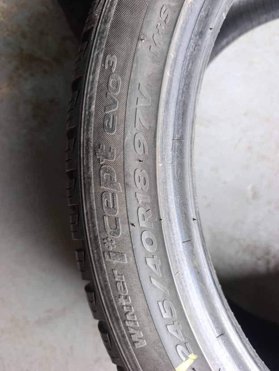 Шини б/у Hankook Winter I cept evo 3 245/40 R 18 Вживані шини Hankook Winter I cept evo 3 245/40 R 18