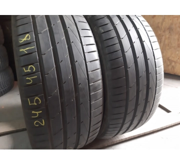 Уживані шини з Європи Hankook Ventus S1 EVO 2 245/45 R 18 Шини на авто в хорошому стані Hankook Ventus S1 EVO 2 шириною 245 висотою 45 радіусом R 18 низькі ціни